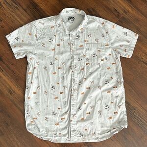 Star Wars BB-8 Button Down Shirt Men’s Size XL